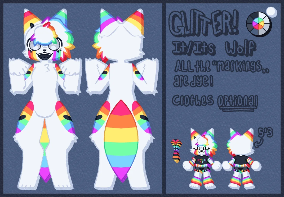 Glitter reference sheet